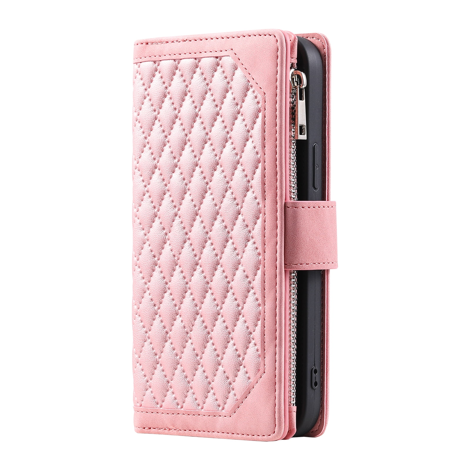 Wallet Case for Samsung Galaxy A12 5G (6.5 Inch) with Kickstand Card Slots Wrist Strap Case, Magnetic Shockproof Flip Phone Cover for Samsung Galaxy A12 5G,Rosegold