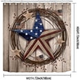 thumbnail image 2 of mvhsuoem Independence Day Texas Star Polyester Shower Curtain, 72" x 72" Waterproof, 2 of 6