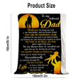 thumbnail image 4 of Fancy to My Dad from Daughter Flannel Fleece Throw Blanket 60"x50", Grateful Love Birthday Gift Throws Blankets, Happy Father's Day Present for Sofa, Super Cozy Lightweight Father Gifts Idea Style 2, 4 of 12