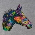thumbnail image 2 of Colorful Neon Horse | Dean Russo Art Animal Lover Tri-Blend Racerback Tank Top, Premium Heather, Large, 2 of 6