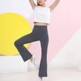 thumbnail image 2 of CHUANK Pantalon pour Fille Filles Extérieur Décontracté Jegging devant Plat Style (Violet 9-10 Ans), 2 of 3