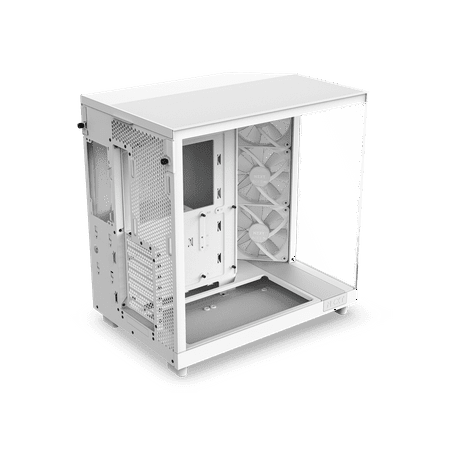 NZXT - H6 Flow RGB ATX Mid-Tower Case with Dual Chamber - White