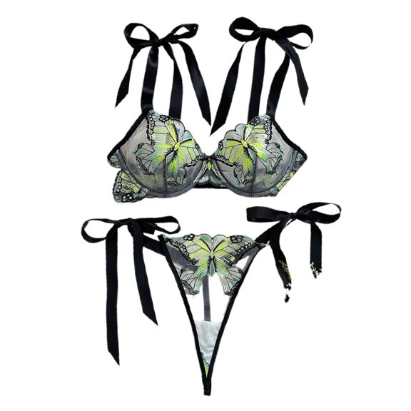 Lingerie for Women Apparel Mesh Lace Teddy Sleepwear with Comfortable Three-Hook Design for Home Leisure Nightwear Green L