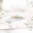 thumbnail image 4 of Rosec Jewels Emerald Cut Lab Grown Diamond Ring - Hidden Halo Engagement Ring (6X8 mm, EF-VS Grade), 18K Yellow Gold, US 9.00, 4 of 9