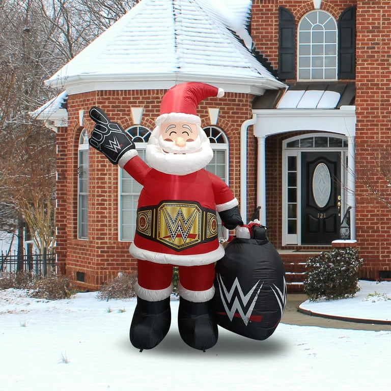 WWE Undisputed Championship 7' Yard Inflatable Santa - Walmart.com