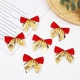 thumbnail image 1 of Christmas Bows Ornaments for Xmas Tree Ribbons Glitter Bow,Mini Bowknot Christmas Tree Hanging Decorations, 1 of 5