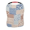 ECZJNT grey blue red terracotta beige wavy stripes fantasy leaves flower Nursing Cover Baby Breastfeeding Infant Feeding Cover Baby Car Seat Cover