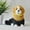 gold and black, variant on Simulation pet dog toy, lifelike furry barking collectible puppy figurine for home office décor, realistic plush companion gift with soft faux fur