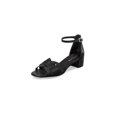 thumbnail image 1 of Sandalia Color Negro Diseño En Trenza Ajuste Al Tobillo Altura 4Cm Mundo Terra 030252, 1 of 3