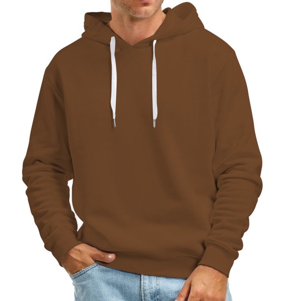 WILLBEST Sudaderas Navideñas para Hombre, Suéter Informal con Capucha De Color Sólido para Otoño e Invierno, sin Bolsillos, Sudadera, Pulóver, Tops XGrande