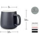 thumbnail image 2 of Ceramic Mug Set of 4NEWANOVI Smooth Frosted Porcelain Mug, Coffee Mugs, Tea mugs for Office and Home, Health Gift, Maximum Capacity 12.2oz, Grey, 2 of 4