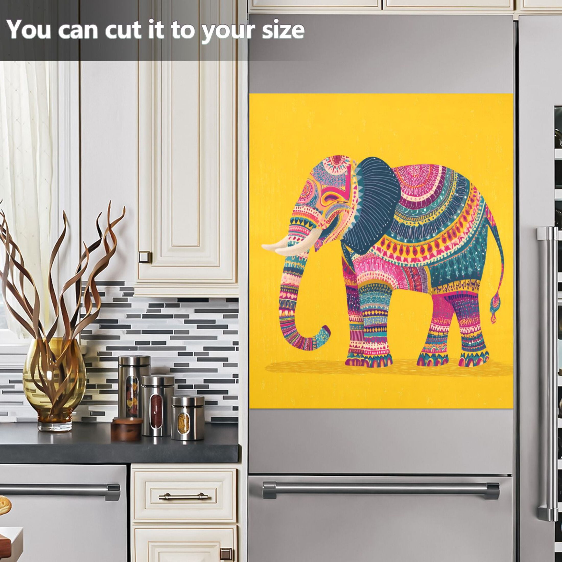 Dishwasher Sticker Magnetic Dishwasher Sticker Magnetic Decorative Sticker Refrigerator Sticker Dishwasher Decorative Stickers Pink Elephant