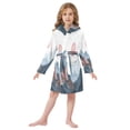 thumbnail image 6 of FORMRS Kids Bathrobe Unisex Hooded Robe Toddler Pajamas Sleepwear, Size 2-3T, Art Mountain and Sun Pattern, 6 of 7