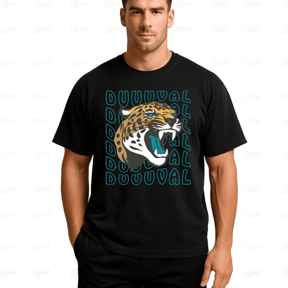 Duuuval Trendy Jaguars Fan Mascot Game Day JAX Football Unisex T-Shirt, up to Size 5XL