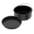 thumbnail image 5 of Relax love Air Fryer Accessories 2Pcs Durable Air Fryer Pizza Pan and Baking Cake Barrel with Non-Stick Coating Round Baking Cake Pan Set,7-inch, 5 of 11