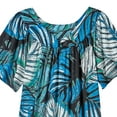 thumbnail image 5 of CATALOG CLASSICS Womens Muumuu House Dress Lounger Short Sleeve with pockets 42" - Black 1X, 5 of 5