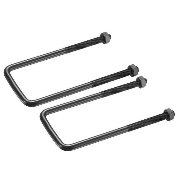 2 Sets M8 Square U-Bolts, 50mm Width 140mm Length 304 Stainless Steel with Nuts