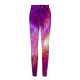 thumbnail image 5 of Gkeoshab Yoga Pants Women's Cosmic Print Yoga Leggings Universe Themed Base Layer Pants Milk Silk Grinding for Spring Summer Hot Pink M, 5 of 5