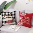 thumbnail image 5 of Christmas Pillow Covers 18x18 Set of 4 Santa Claus Truck Christmas Tree Merry Christmas Black and White Buffalo Plaid Winter Holiday Decor Cushion Case for Sofa Couch Bed Car, 5 of 6
