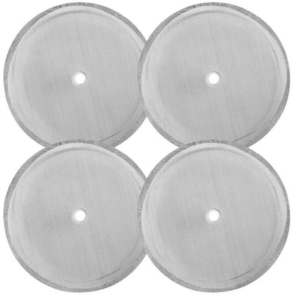 WSNIJFU 4 Pack French Press Replacement Filter Screen, findTop 4 Inch Stainless Steel Mesh Replacements for 1000 ml / 34 oz / 8 cup French Press
