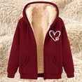 thumbnail image 2 of Jalioing Women's Winter Thick Coat Soft Warm Fleece Lined Sweatshirt Jacket Long Sleeve Zip Up Thermal Coat with Hood, 2 of 4