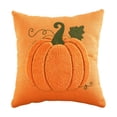 thumbnail image 3 of Halloween Throw Pillow Covers 18x18 Inch, Soft Plush Pumpkin Decorative Square Pillowcases, Farmhouse Holiday Cushion Covers for Sofa Living Room Home Fall Halloween Thanksgiving Decor, 3 of 3