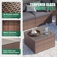 thumbnail image 5 of Clouddwell 11 Piece Patio Furniture Set Wicker Rattan Patio Conversation Set Outdoor Sectional Sofa Set with Coffee Table and Gray Cushions(Waterproof Cover Included), 5 of 6