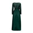 thumbnail image 5 of Gubotare Dresses for Women Long Sleeve Formal Dress Plus Size Evening Dresses Maxi Prom Party Dresses Formal Homecoming Dresses Formal Gowns(Green,3XL), 5 of 5