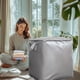 thumbnail image 5 of Bolsa de Almacenamiento Extragrande y Resistente con Asas Reforzadas | Organizador de Ropa con Doble Cremallera | Bolsa de Mudanza de Plástico Plegable para Ropa, Juguetes, Decoración Navideña | Solu, 5 of 6