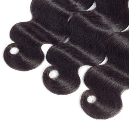 Brazilian Hair Body Wave Bundles with Closure (18 20 22+16 Inch) , 8A Nature Black Unprocessed Human Hair Weave 3 Bundles with 4×4 Free Part Lace Closure. | Walmart Canada Brazilian Hair Body Wave Bundles with Closure (18 20 22+16 Inch) , 8A Nature Black Unprocessed Human Hair Weave 3 Bundles with 4×4 Free Part Lace Closure. | Walmart Canada