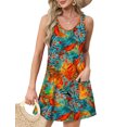 thumbnail image 3 of UVN Summer Dresses for Women V Neck Sleeveless T Shirt Dress Casual Beach Sundress with Pockets, 3 of 8