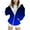 0-Blue2750, variant on Girls Gradient Zip Up Hoodie Spring Fall Casual Hooded Sweatshirt Jacket, Sizes 4-15