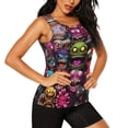 thumbnail image 2 of Womens Workout Tank Tops, Monstrous Cartoon Characters Racerback Tank Tops Quick Dry Vest Sleeveless Athletic Yoga Gym, 2 of 7