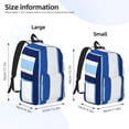 thumbnail image 2 of Casual Canvas Backpack Without Interlayer Large Capacity Stick Bag Design For Outdoor Shopping Office Outdoor Sports Deepskyblue Stripe_2 Medium, 2 of 7