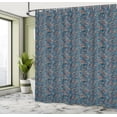 thumbnail image 4 of Ambesonne Stars Shower Curtain, Abstract Stars on Blue, 69"Wx70"L, Burnt Sienna Marigold, 4 of 4