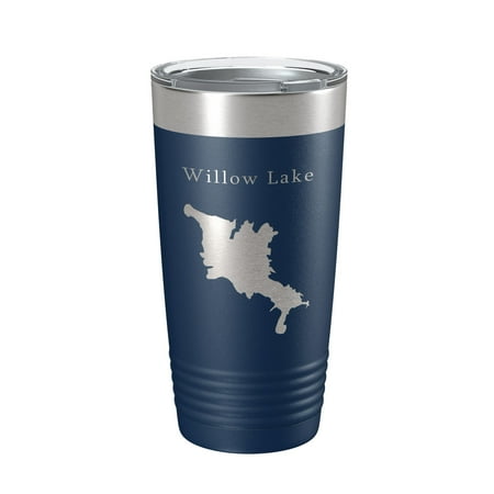 

Willow Creek Lake Map Tumbler Travel Mug Insulated Laser Engraved Coffee Cup Arizona 20 oz Navy Blue