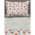 thumbnail image 3 of Vegetable Comforter & Sham Bedding Set, Cherry Tomato Bunch of Healthy Fruits with Parsley Harvest Agriculture, 3 pcs Duvet Set Microfiber Filling Quilt, 5 Sizes, Vermilion and Green, by Ambesonne, 3 of 4