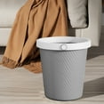 thumbnail image 1 of Fiudx Ofertas flash Artículos en oferta Bote De Basura Engrosado De Plástico Hogar De Alto Valor Sin Tapa Cocina Baño Anillo De Presión Cesto De Basura Adecuado para El Hogar Cocina Baño Garaje, 1 of 7