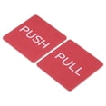 thumbnail image 1 of Unique Bargains Push Pull Door Sign Acrylic Self Adhesive Square Sticker Red 4 Pack, 1 of 6