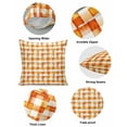 thumbnail image 6 of Decorative Throw Pillow Covers 16x16 Inch Set of 2 Orange Plaid Fall Decor Pillow Cases for Couch, Watercolor Buffalo Check Plaid Cushion Case for Living Room Bedroom Bed Car Chair, 6 of 9