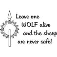 thumbnail image 1 of Leave One Wolf Alive Arya Stark Quotes Customized Wall Decal - Custom Vinyl Wall Art - Personalized Name - Baby Girls Boys Kids Bedroom Wall Decal Room Decor Wall Stickers Decoration Size (20x40 inch), 1 of 1