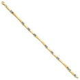 thumbnail image 2 of Auriga 14k Two-tone Gold Polished Fancy Link Bracelet 7.5inch for Women, 2 of 6