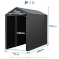thumbnail image 2 of Abri de Rangement pour Vélos – Abri de Rangement Extérieur Imperméable 420D pour 1–2 Vélos, Cadre en Acier Robuste, Housse Résistante aux UV, Toit Triangulaire pour Patio et Jardin, 2 of 8