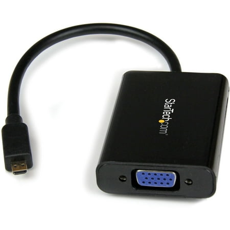 StarTech.com MCHD2VGAA2 Micro HDMI to VGA Adapter Converter with Audio for Smartphones / Ultrabooks / Tablets - 1920x1200