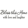 thumbnail image 2 of VWAQ Bless This Home with Love and Laughter Decal Wall Quote, 2 of 3
