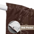 thumbnail image 4 of Brown Swag Valances for Windows, Kitchen Window Curtains Over Sink, Spring Flora Window Treatment Curtains for Living Room/Bedroom Curtains 2 Panel Sets 36"x45", 4 of 8