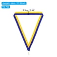 thumbnail image 2 of Unique Bargains 12 Pcs Polyester Striped Award Neck Ribbons with Snap Clips, Blue Golden, 2 of 7