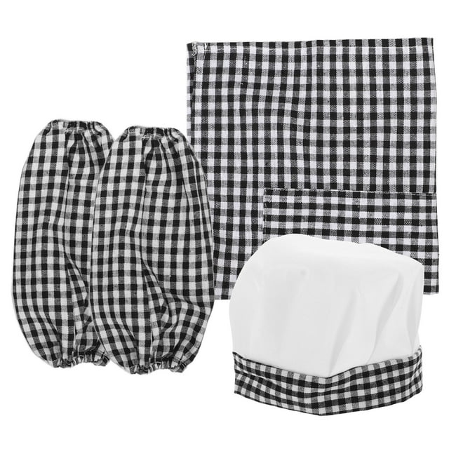 OULII 1 Set Cosplay Chef Costume Apron for Kids Cooking Baking Painting Protection 52.0X49.0X0.5in