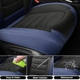 thumbnail image 3 of FLORICH Car Seat Covers Front Pair, Waterproof Faux Leather Seat Protectors, Auto Interior Cushions Fit for Most Cars Suv Trucks, Black&Blue, 3 of 7