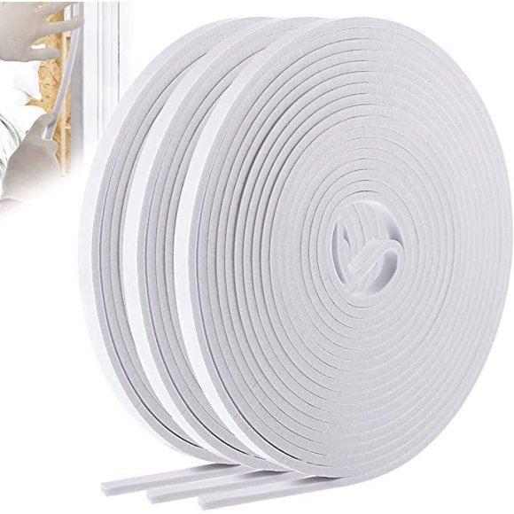 3 Pieces Weather Stripping EVA Door Window Strip Sealer Inserts Drawer Car Sealing Waterproof Noise Reduction Strip Home Anti-collision Seal Tape